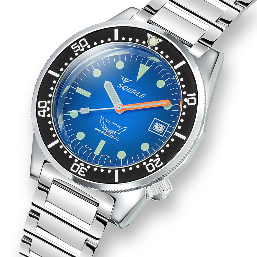 Squale 1521 Blue Ray Bracelet Watch - Image 3