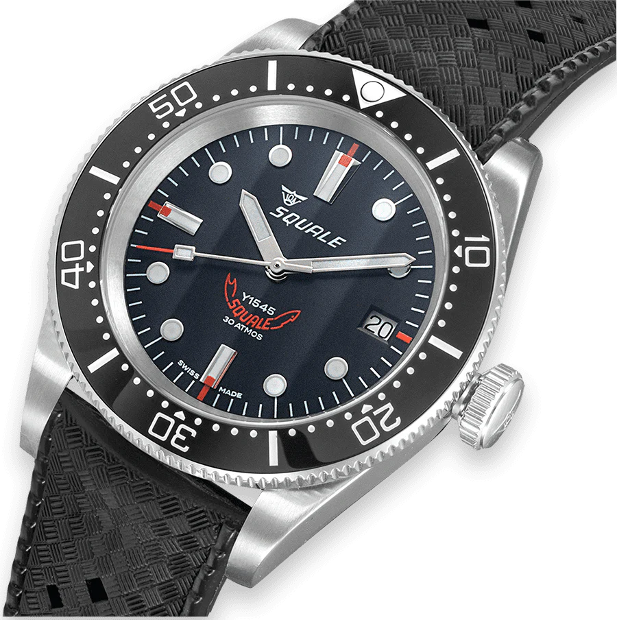 Squale 1545 Black Rubber Watch - Image 3