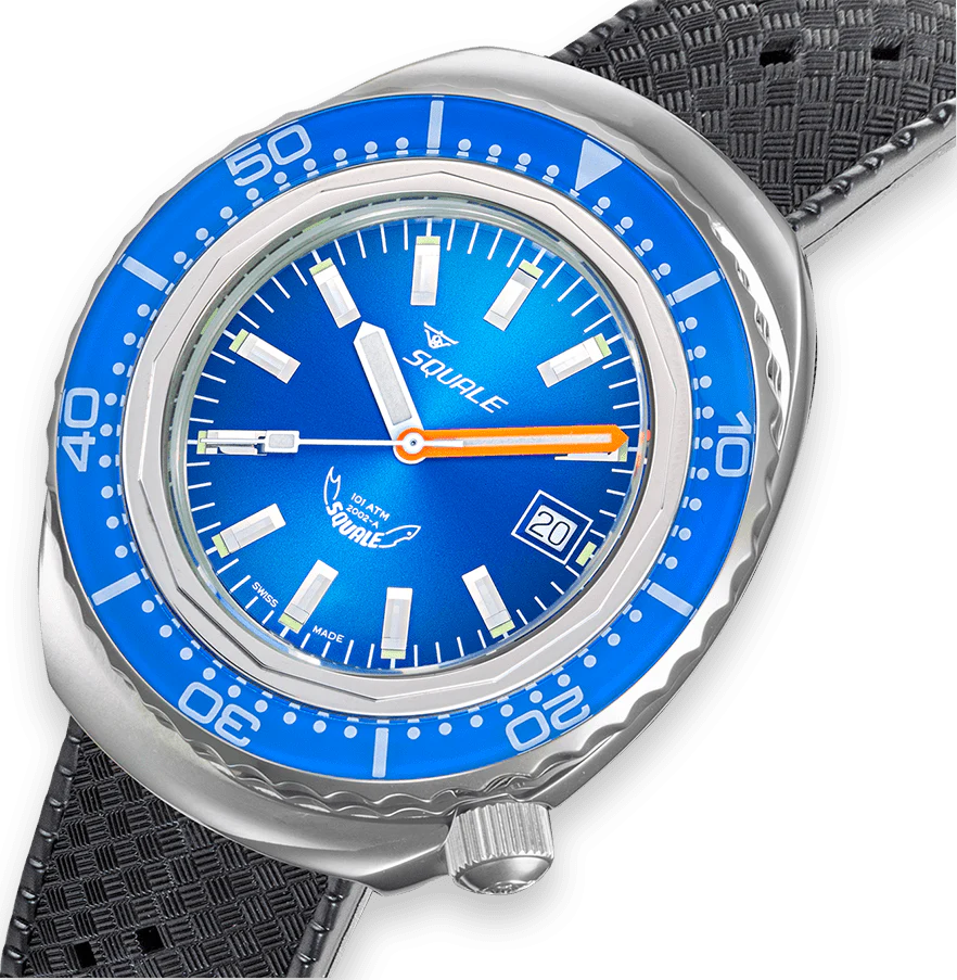 Squale 2002 Blue Rubber Watch - Image 2
