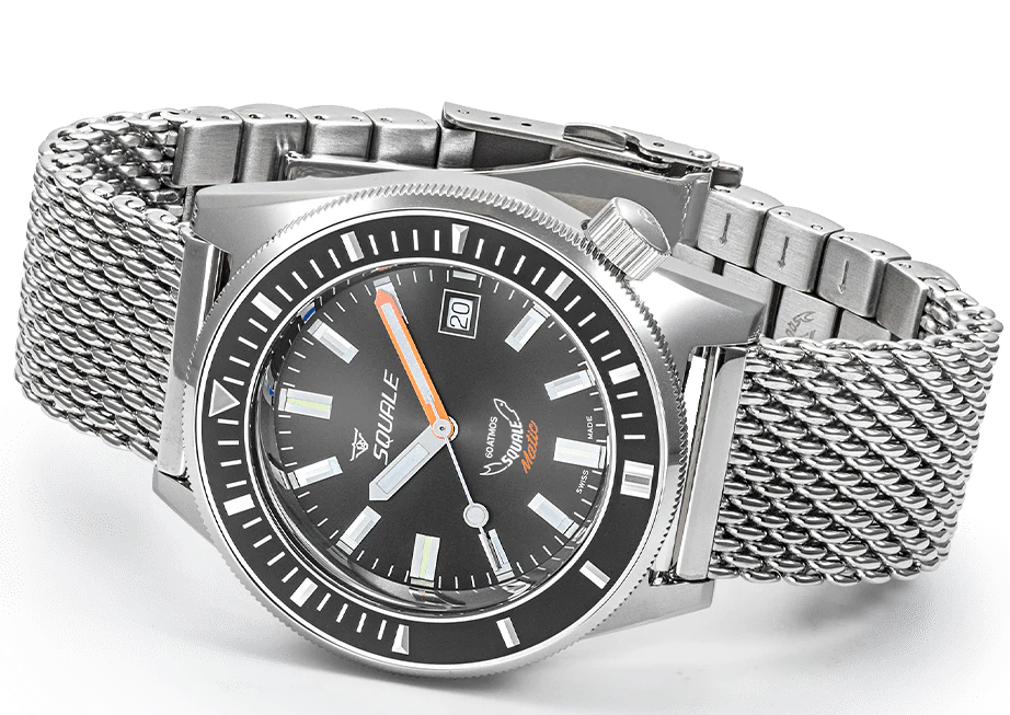 Squale Matic Grey Mesh Watch - Image 3