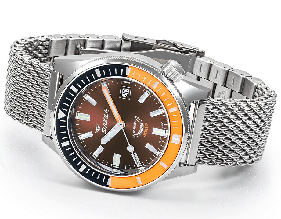 Squale Matic Chocolate Mesh Watch - Image 3