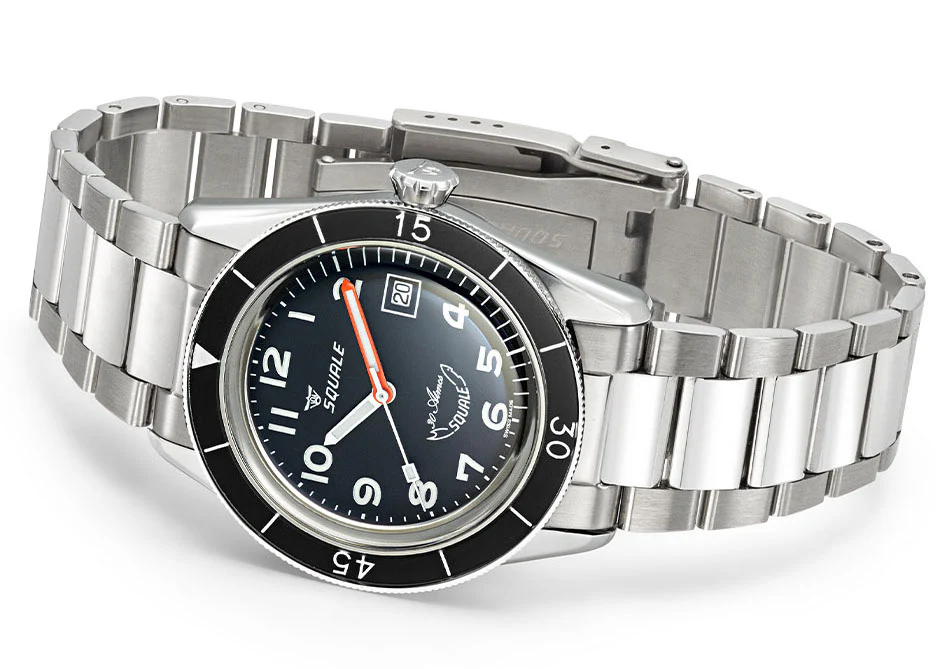 Squale SUB-39 Black Arabic Bracelet Watch - Image 3