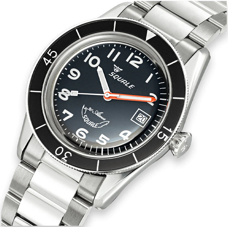 Squale SUB-39 Black Arabic Bracelet Watch - Image 4