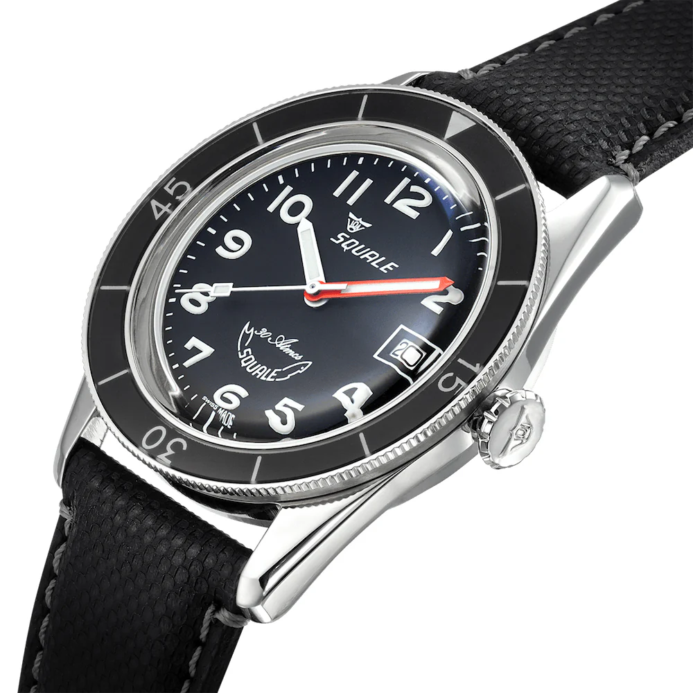 Squale SUB-39 Black Arabic Watch - Image 3