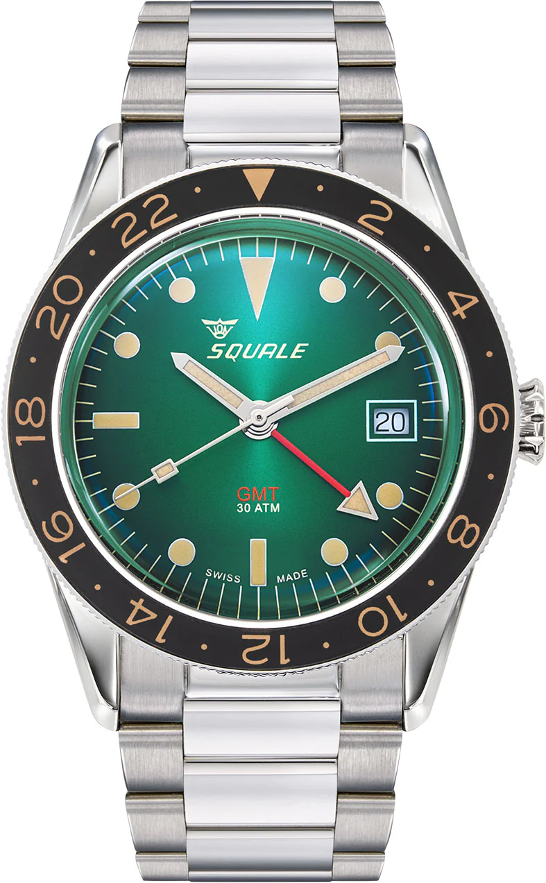 Squale SUB-39 GMT Vintage Green Bracelet Watch