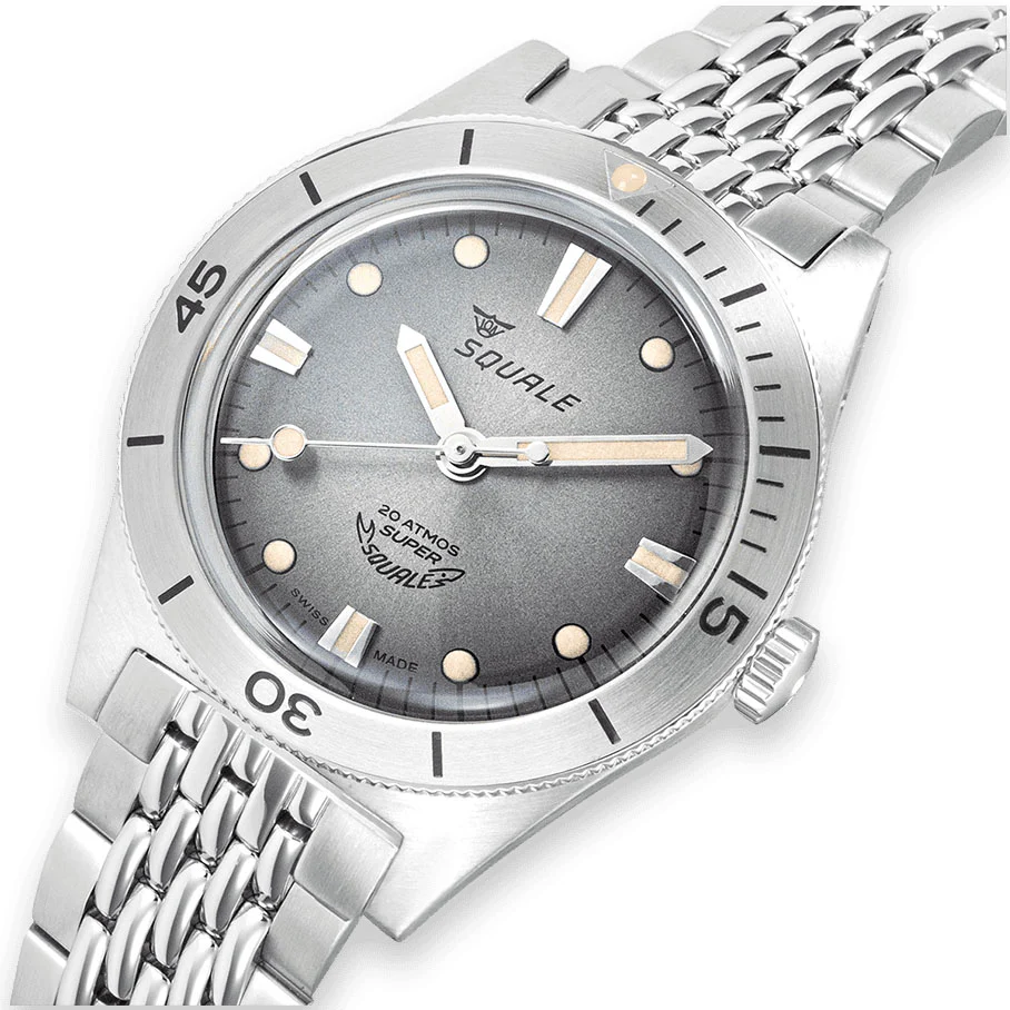 Squale SuperSquale Sunray Grey Bracelet Watch - Image 4