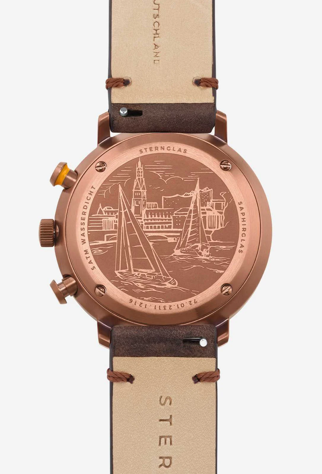 Sternglas Hamburg Chrono Green Bronze Watch - Image 4
