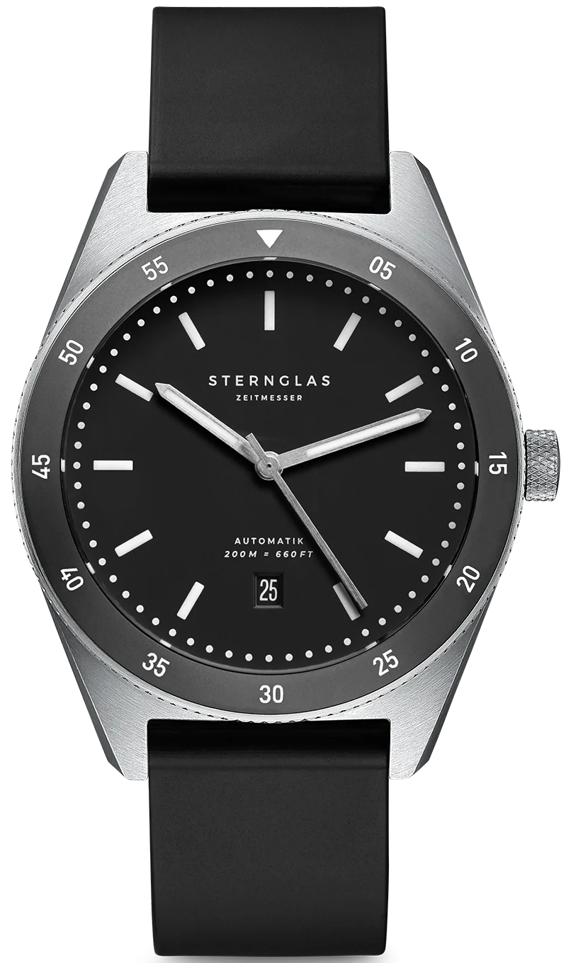 Sternglas Marus Automatic Black Rubber