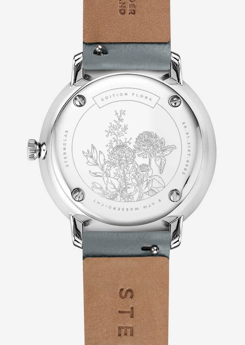 Sternglas Naos XS Edition Flora Ice Blue Watch - Image 4