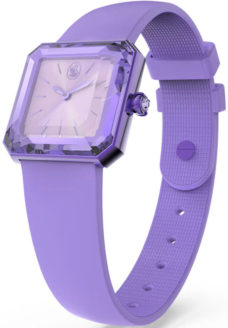 Swarovski Silicone Purple Watch - Image 2