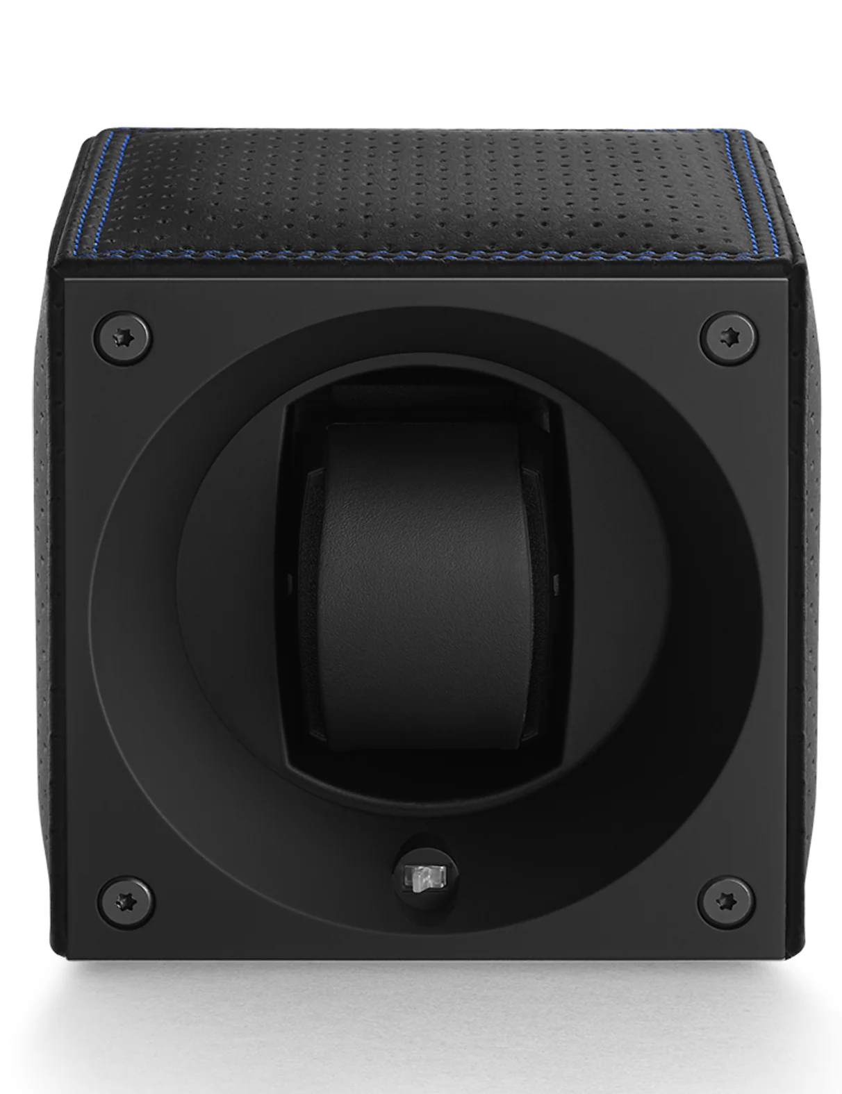 Swiss Kubik Watch Winder Single Masterbox Racing Line Blue Stitching - Image 3