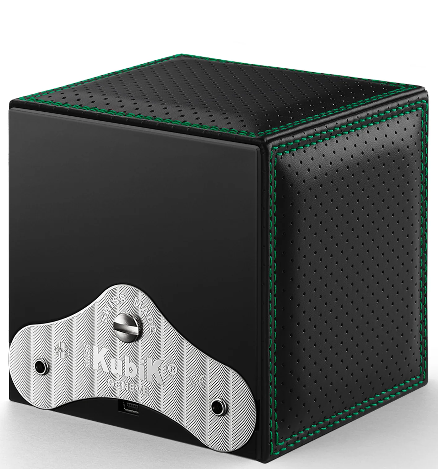Swiss Kubik Watch Winder Single Masterbox Racing Line Green Stitching - Image 2