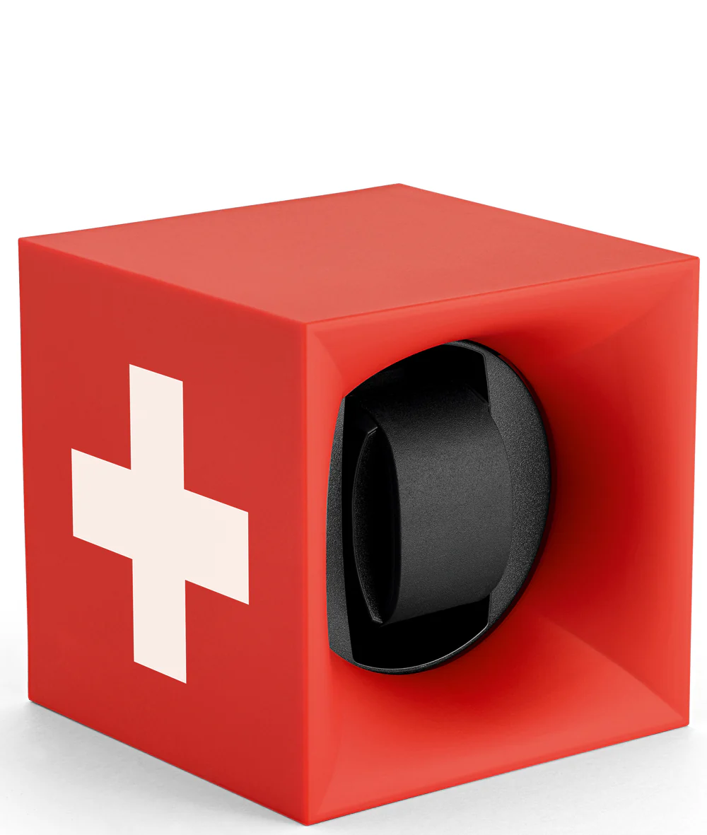 Swiss Kubik Watch Winder Single Swiss Cross