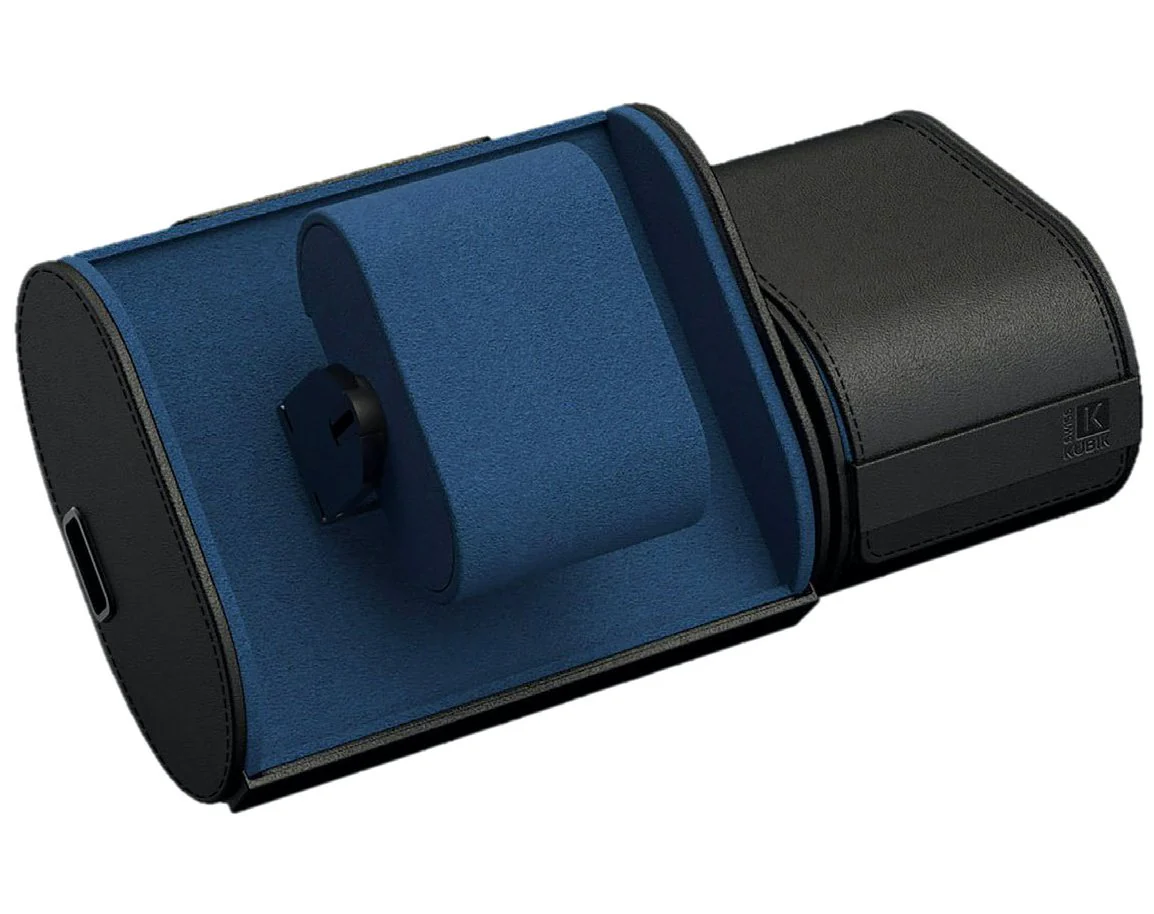 Swiss Kubik Watch Winder Travelbox Black Leather - Image 2