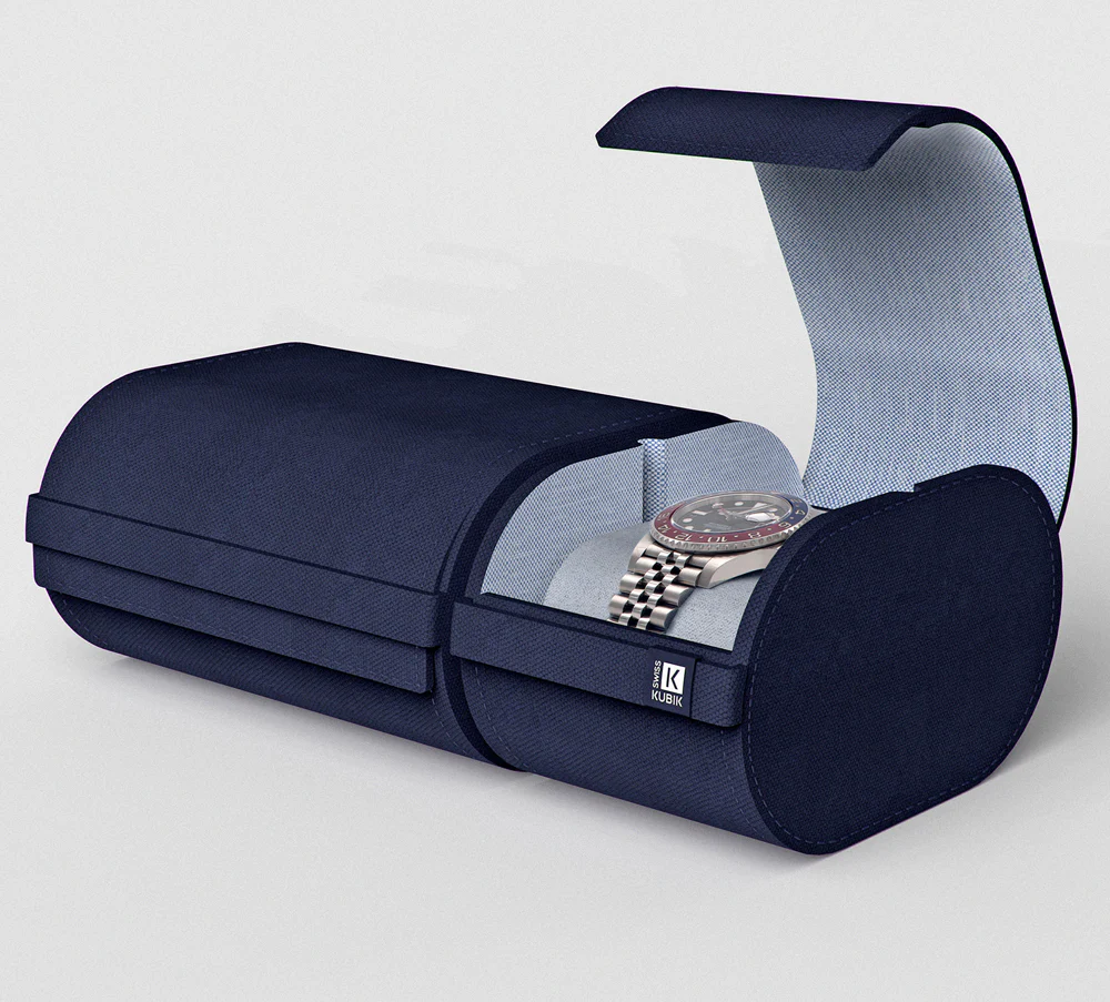Swiss KubiK Watch Winder Travelbox Blue - Image 2