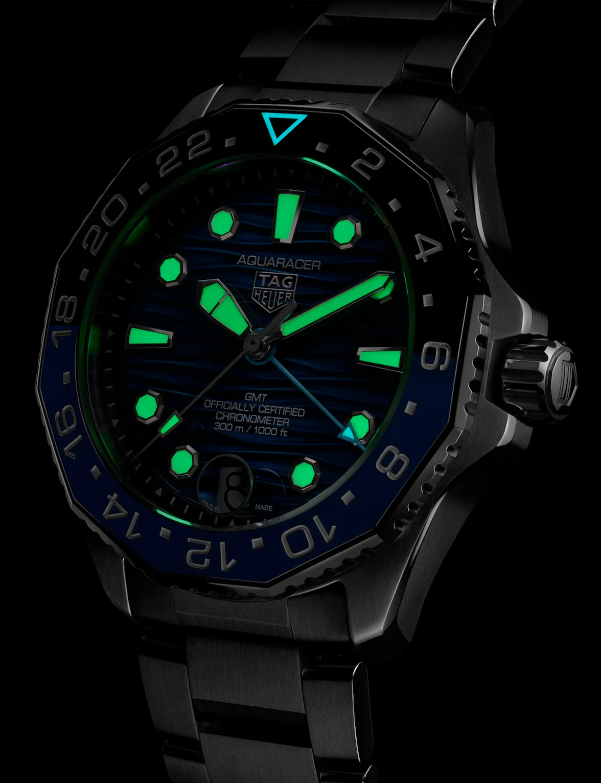 TAG Heuer Aquaracer Professional 300 GMT Bracelet Watch - Image 2