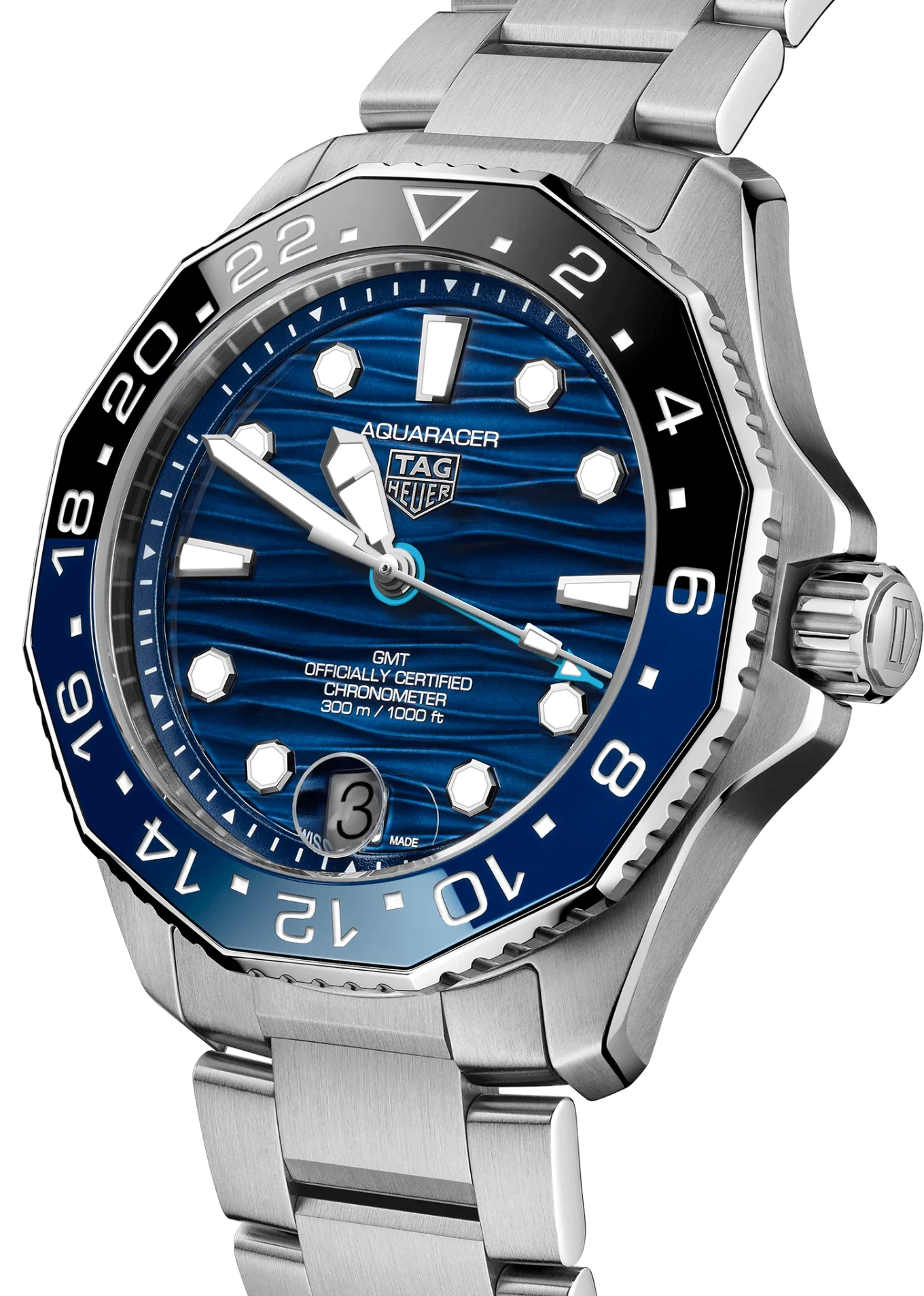 TAG Heuer Aquaracer Professional 300 GMT Bracelet Watch - Image 4