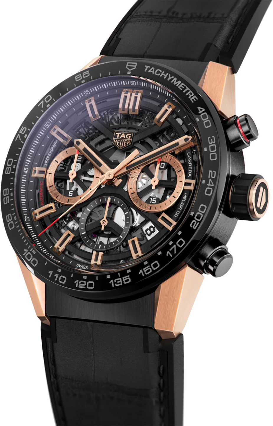 TAG Heuer Watch Carrera Automatic Chronograph Calibre Heuer 02 Rose Gold - Image 2