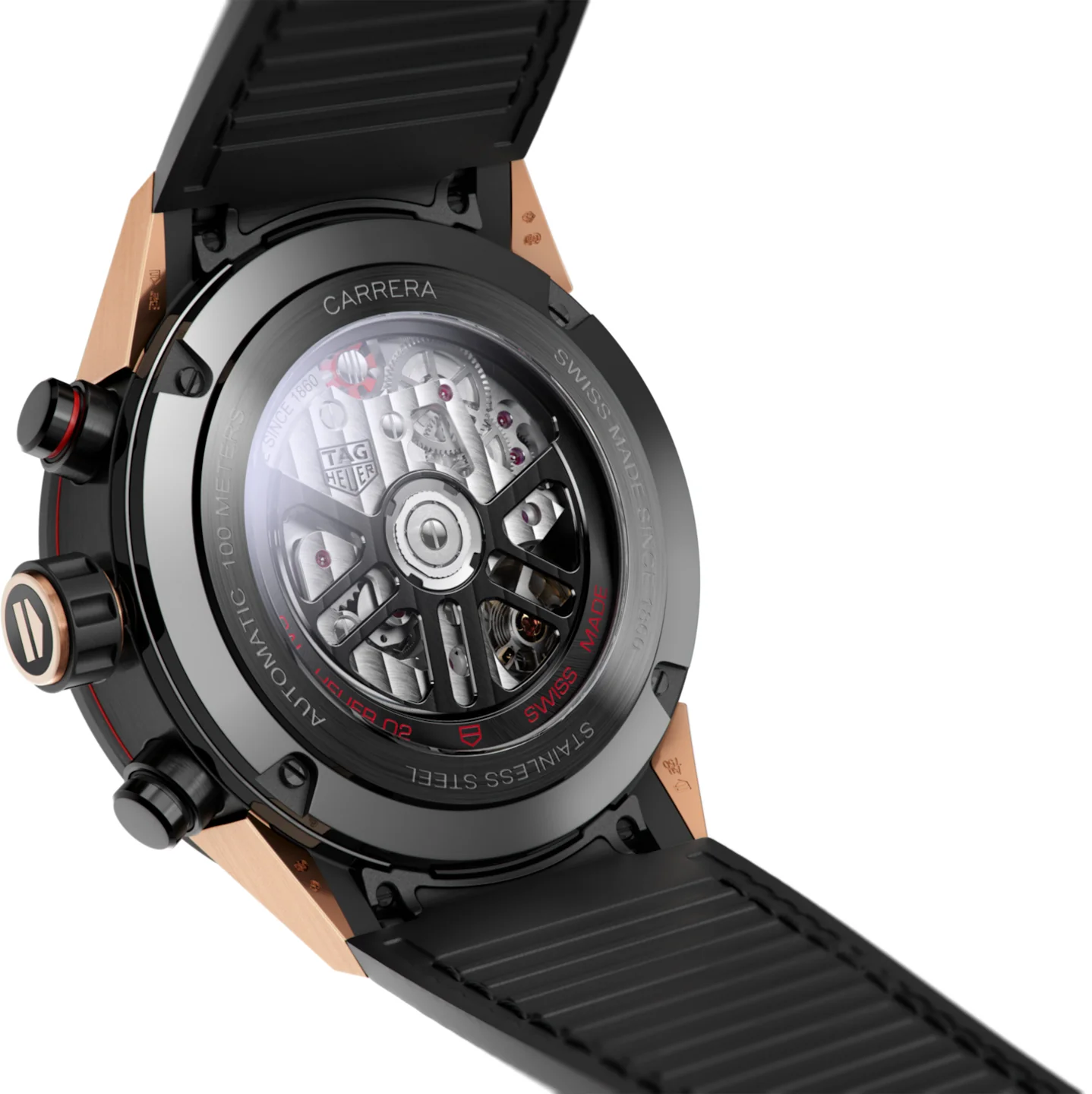 TAG Heuer Watch Carrera Automatic Chronograph Calibre Heuer 02 Rose Gold - Image 3