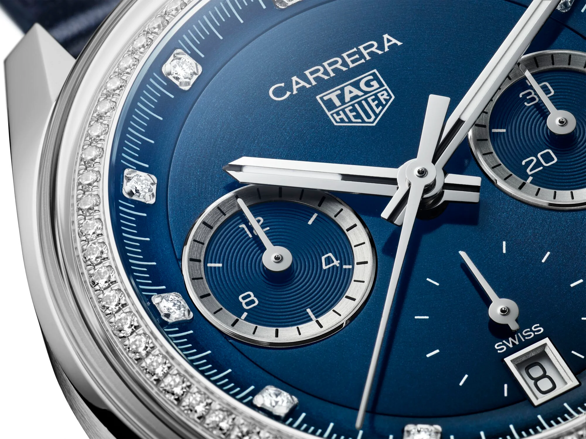 TAG Heuer Carrera Chronograph Circular Brushed Blue Watch - Image 5