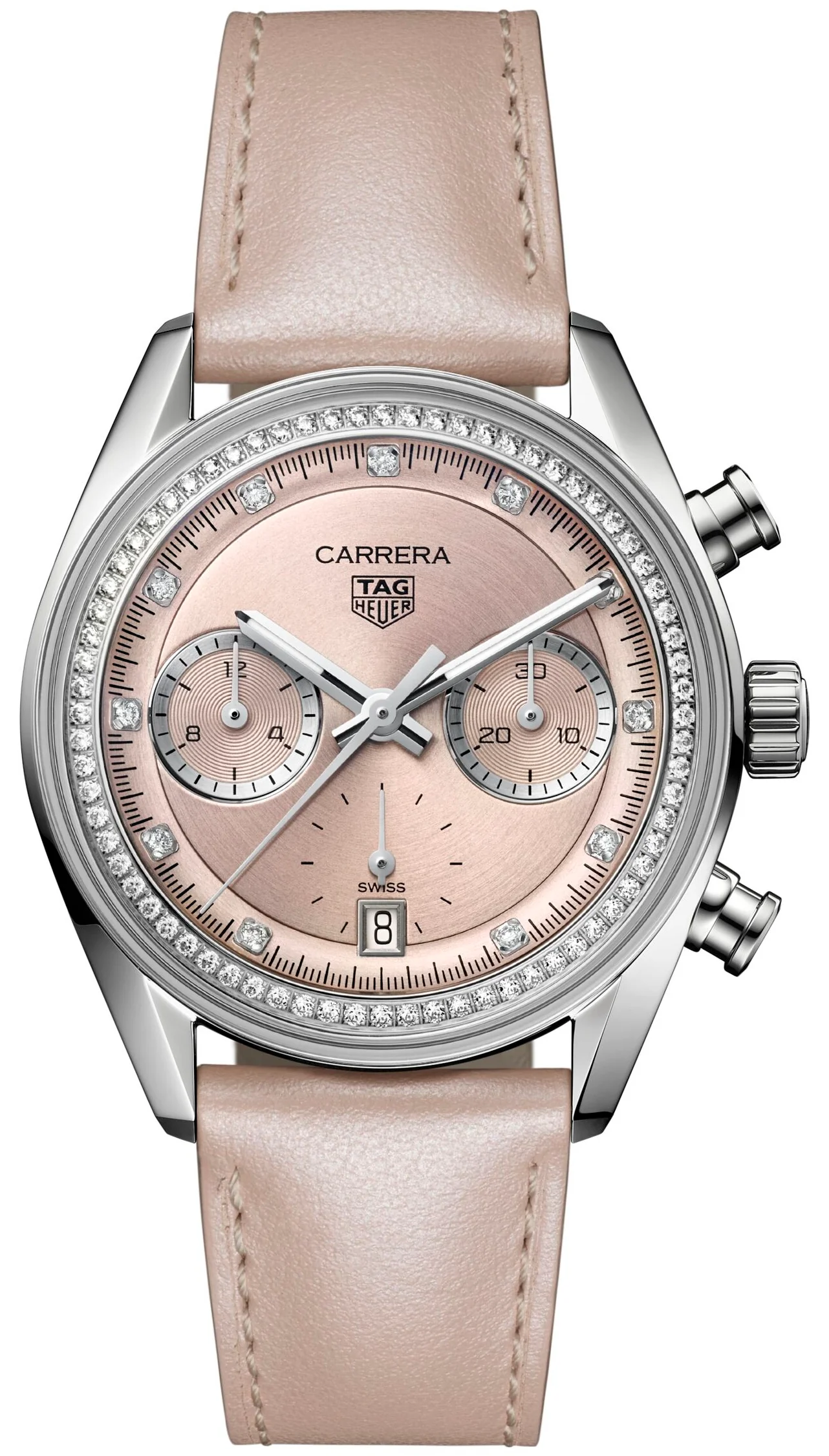 TAG Heuer Carrera Chronograph Circular Brushed Pink Watch