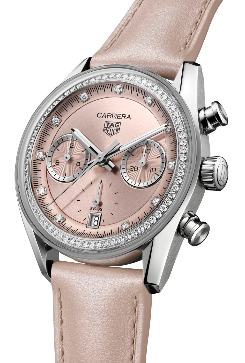 TAG Heuer Carrera Chronograph Circular Brushed Pink Watch - Image 4