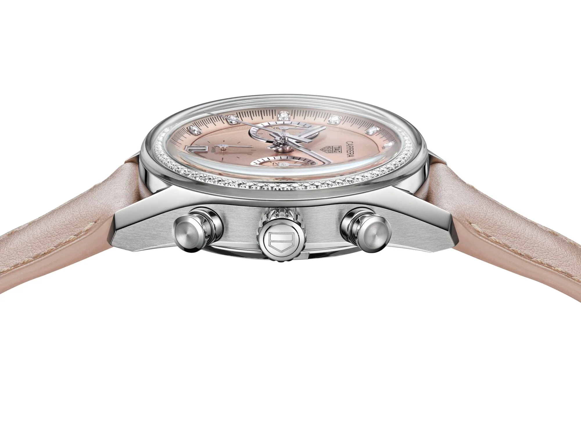 TAG Heuer Carrera Chronograph Circular Brushed Pink Watch - Image 5