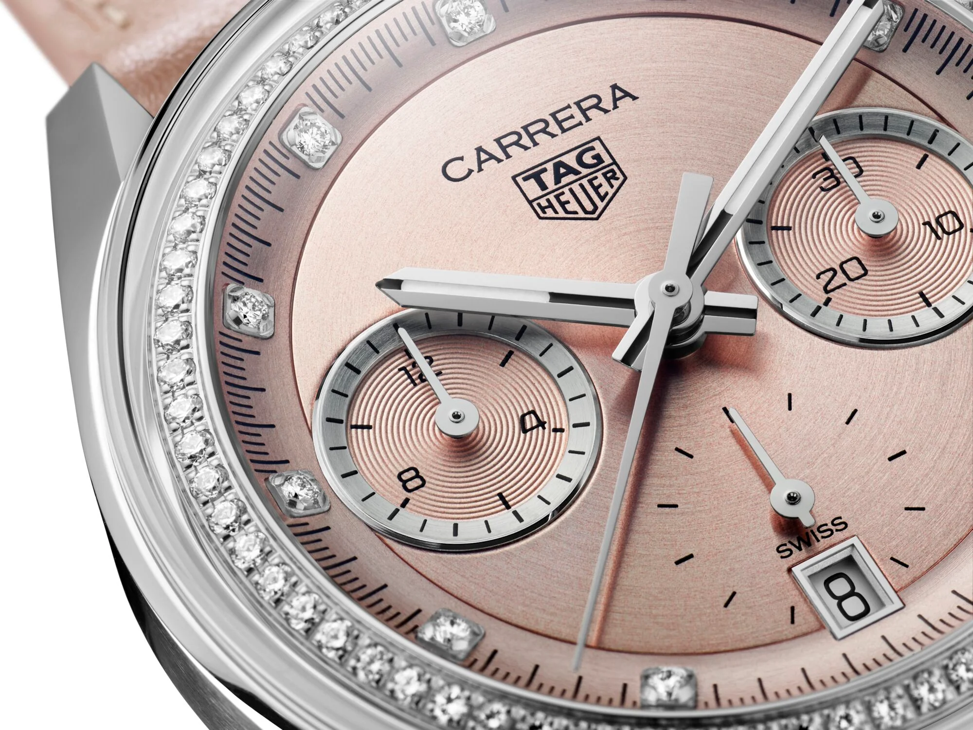 TAG Heuer Carrera Chronograph Circular Brushed Pink Watch - Image 7