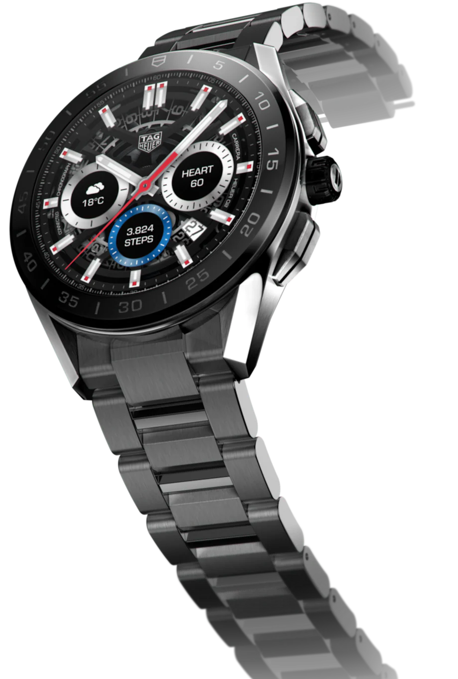 TAG Heuer Watch Connected 45 Steel Bracelet - Image 5