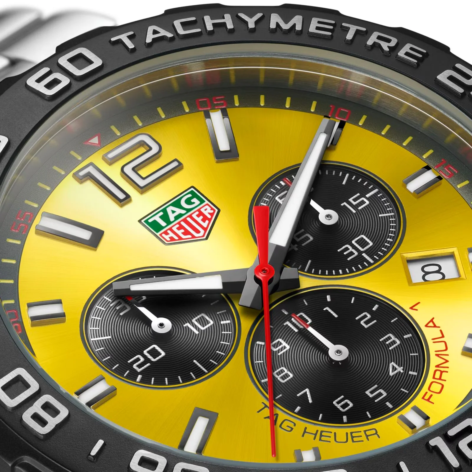 TAG Heuer Formula 1 Chronograph Yellow Bracelet Watch - Image 4