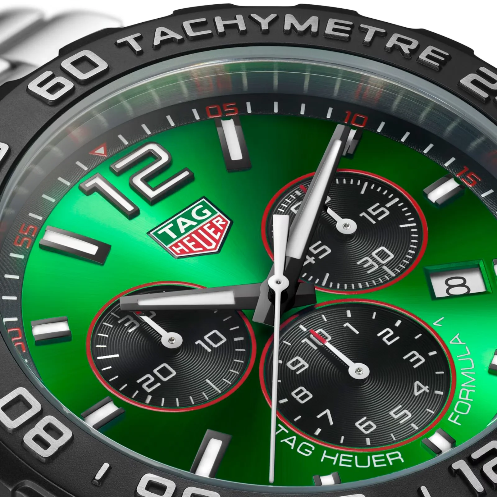 TAG Heuer Formula 1 Chronograph Green Bracelet Watch - Image 4