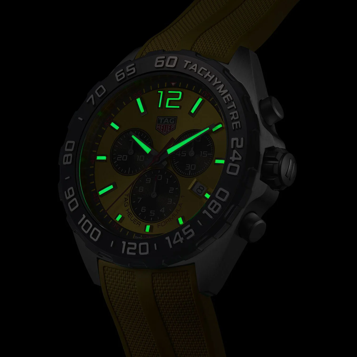 TAG Heuer Formula 1 Chronograph Yellow Watch - Image 3