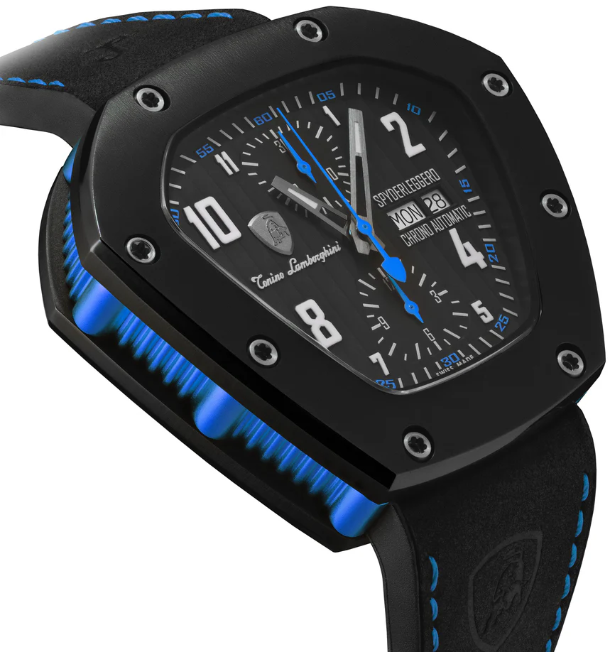 Tonino Lamborghini Watch Spyderleggero Chrono Black Blue - Image 3