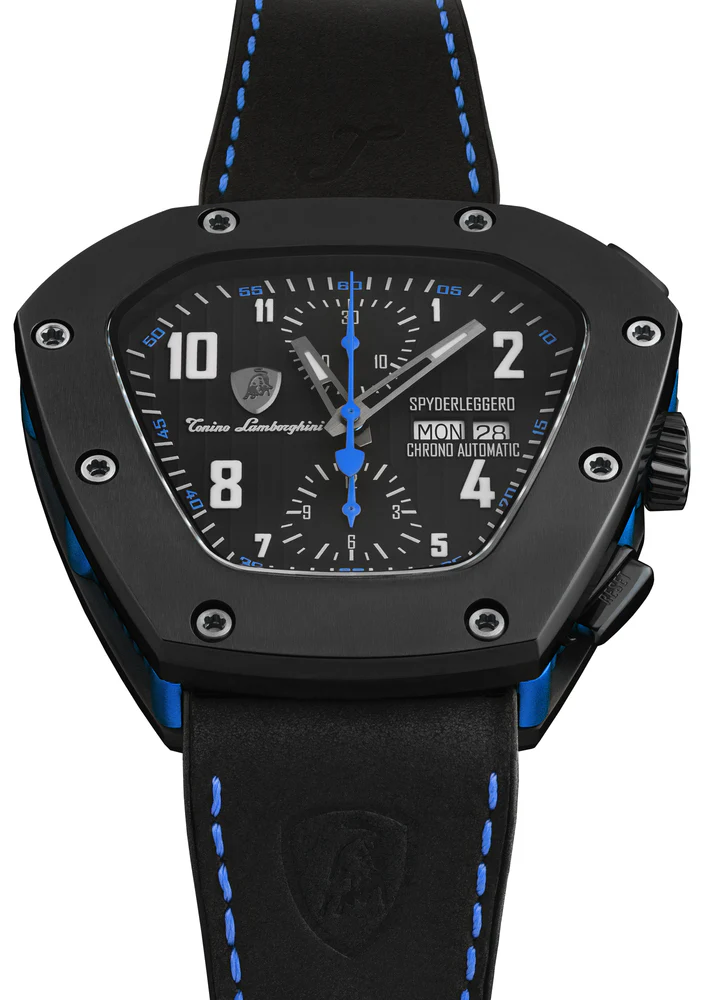 Tonino Lamborghini Watch Spyderleggero Chrono Black Blue - Image 4
