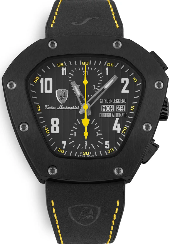 Tonino Lamborghini Watch Spyderleggero Chrono Black Yellow
