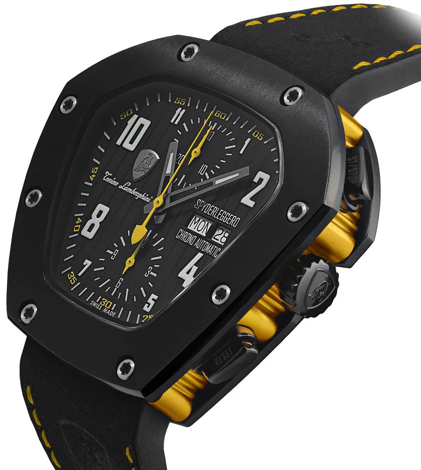Tonino Lamborghini Watch Spyderleggero Chrono Black Yellow - Image 2