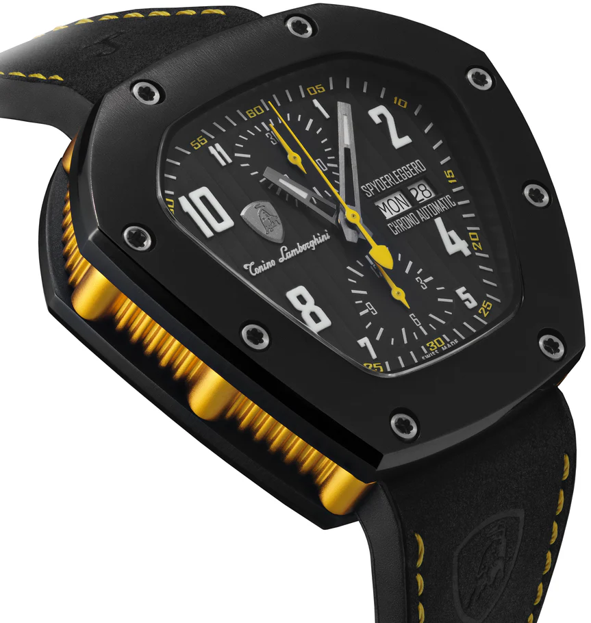 Tonino Lamborghini Watch Spyderleggero Chrono Black Yellow - Image 3