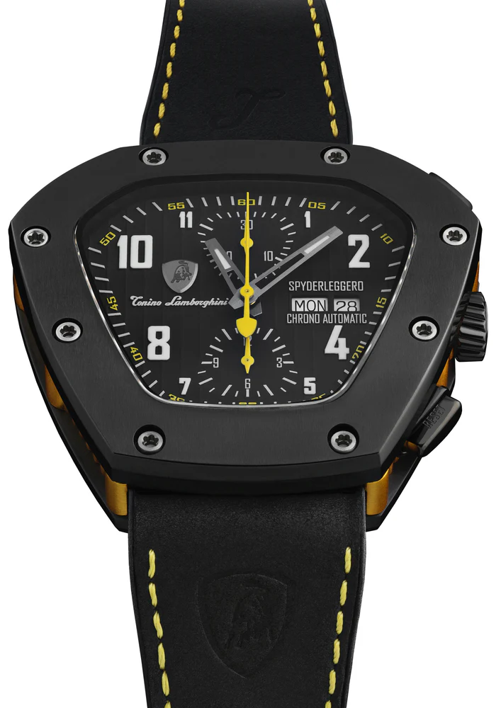 Tonino Lamborghini Watch Spyderleggero Chrono Black Yellow - Image 4