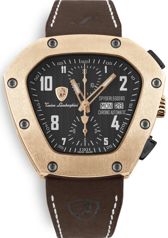 Tonino Lamborghini Watch Spyderleggero Chrono Rose Gold