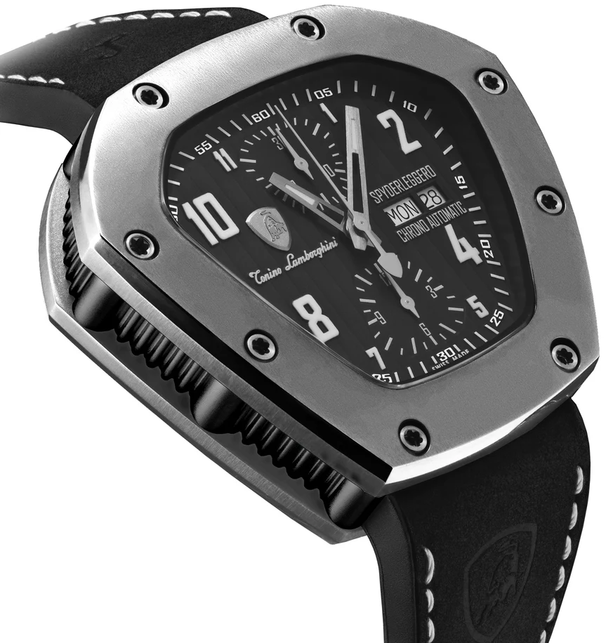 Tonino Lamborghini Watch Spyderleggero Chrono Titanium Black - Image 3