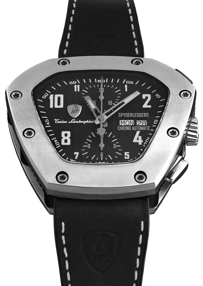 Tonino Lamborghini Watch Spyderleggero Chrono Titanium Black - Image 4