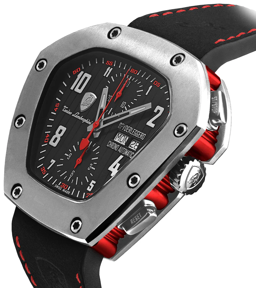 Tonino Lamborghini Watch Spyderleggero Chrono Titanium Red - Image 2