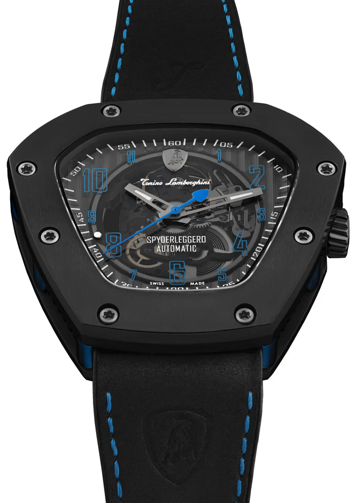 Tonino Lamborghini Watch Spyderleggero Skeleton Black Blue - Image 4