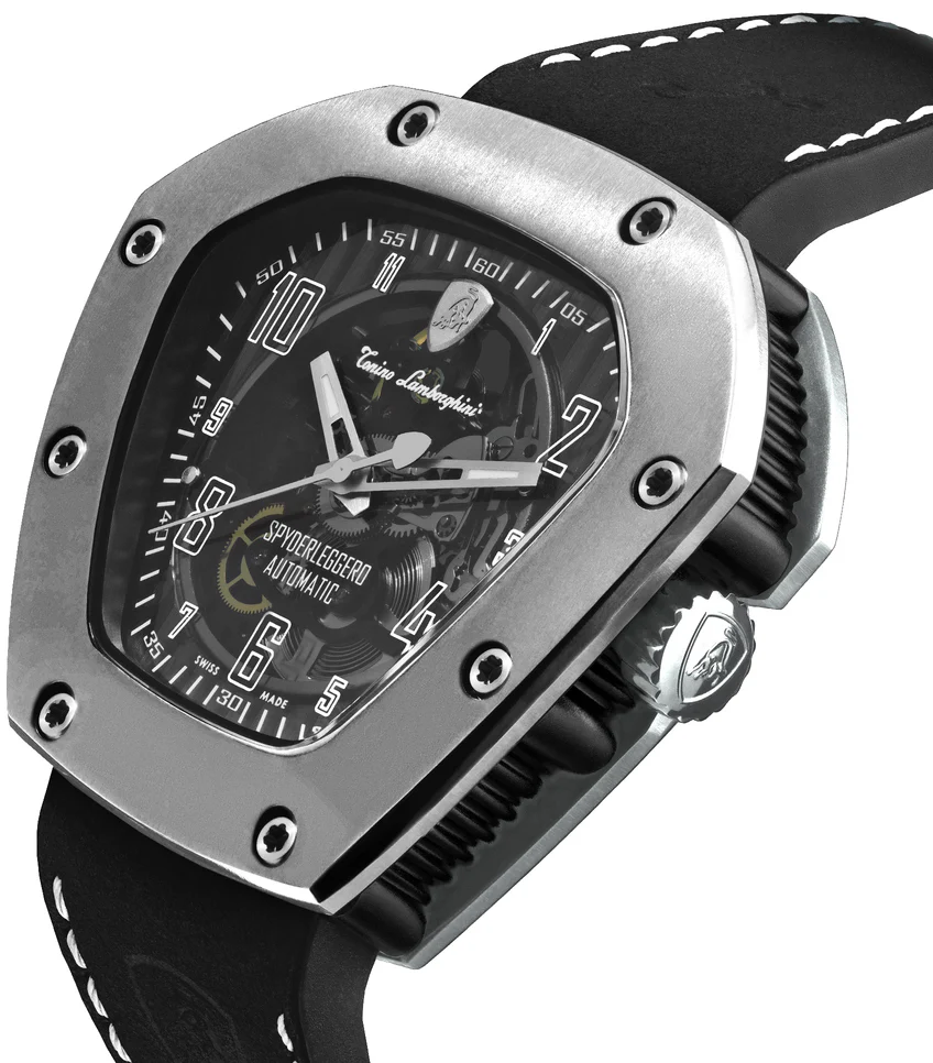 Tonino Lamborghini Watch Spyderleggero Skeleton Titanium Black - Image 2