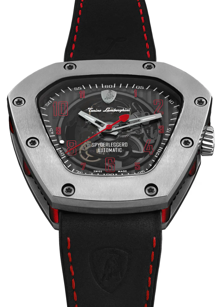 Tonino Lamborghini Watch Spyderleggero Skeleton Titanium Red - Image 4