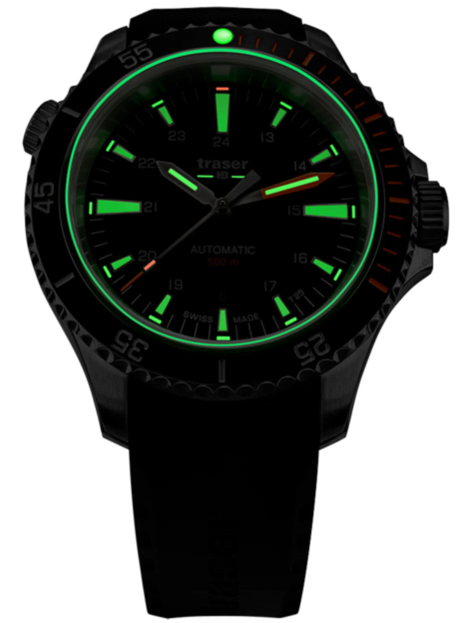 Traser H3 P67 Diver Automatic Black Rubber Watch - Image 3