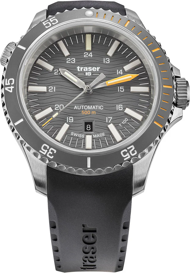 Traser H3 P67 Diver Automatic T100 Grey Rubber Watch