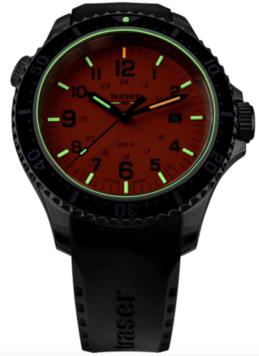 Traser H3 P67 Diver Orange Rubber Watch - Image 3