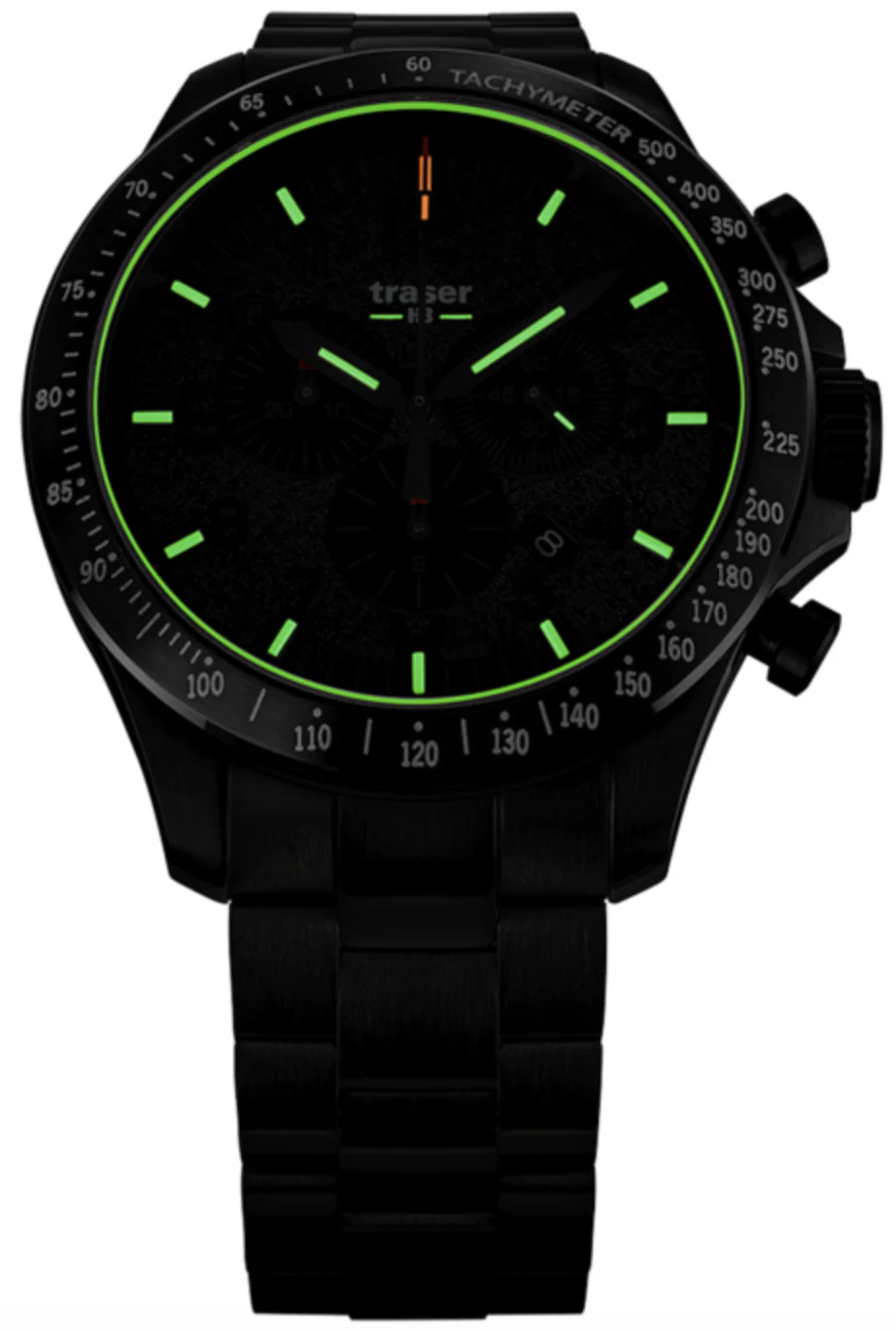 Traser H3 P67 Officer Pro Chrono Black PVD Bracelet Watch - Image 3