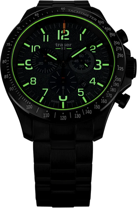 Traser H3 P67 Officer Pro Chronograph Green Watch - Image 2